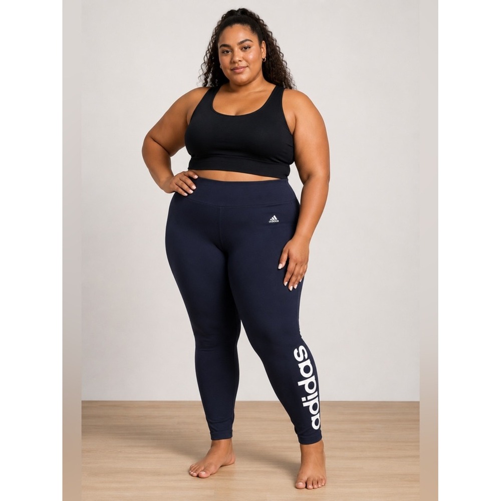 adidas Navy Blue Logo Leggings